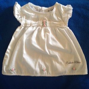 White Calvin Klein baby dress